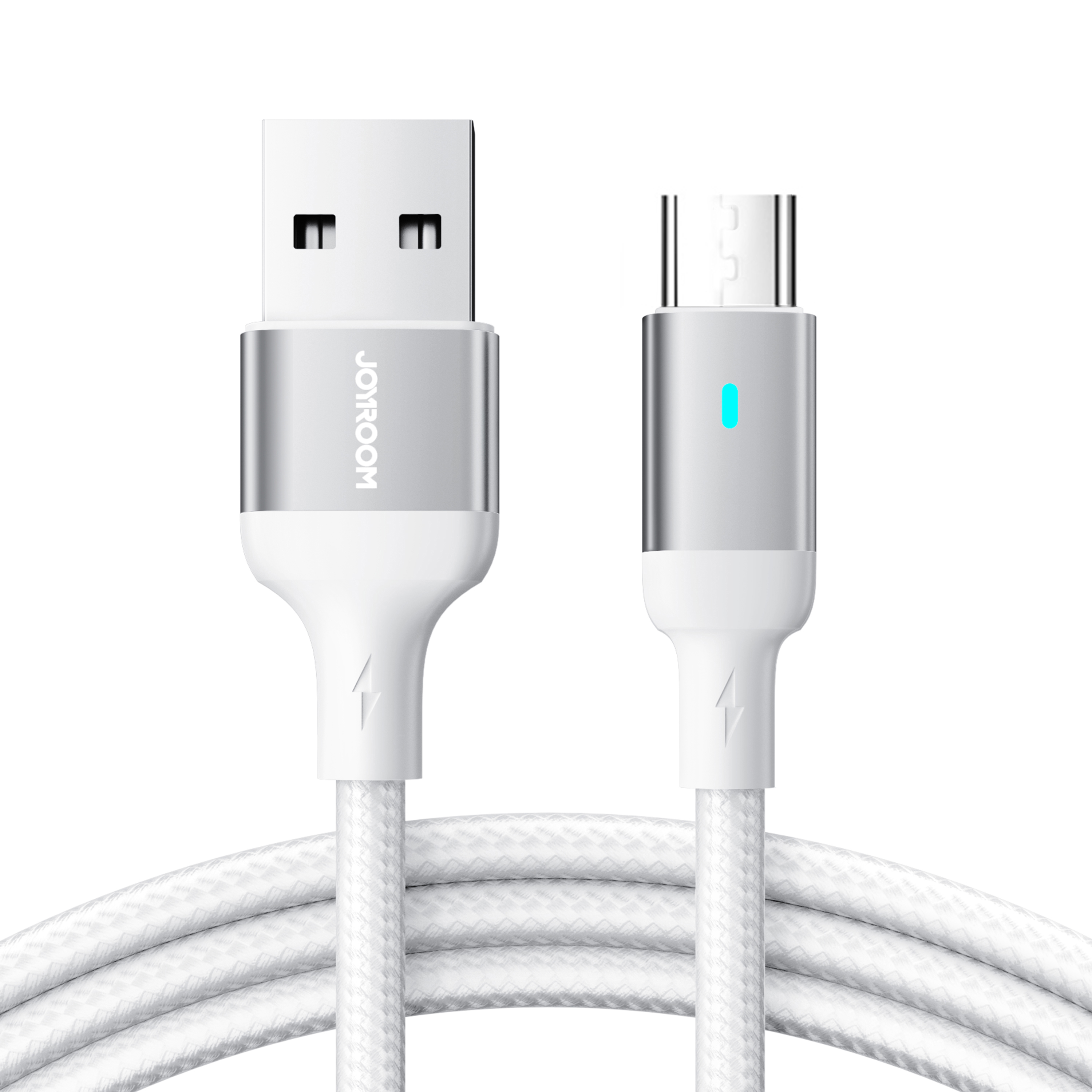 Joyroom kabel USB - micro USB 2.4A do szybkiego ładowania i transferu danych 2 m biały (S-UM018A10)