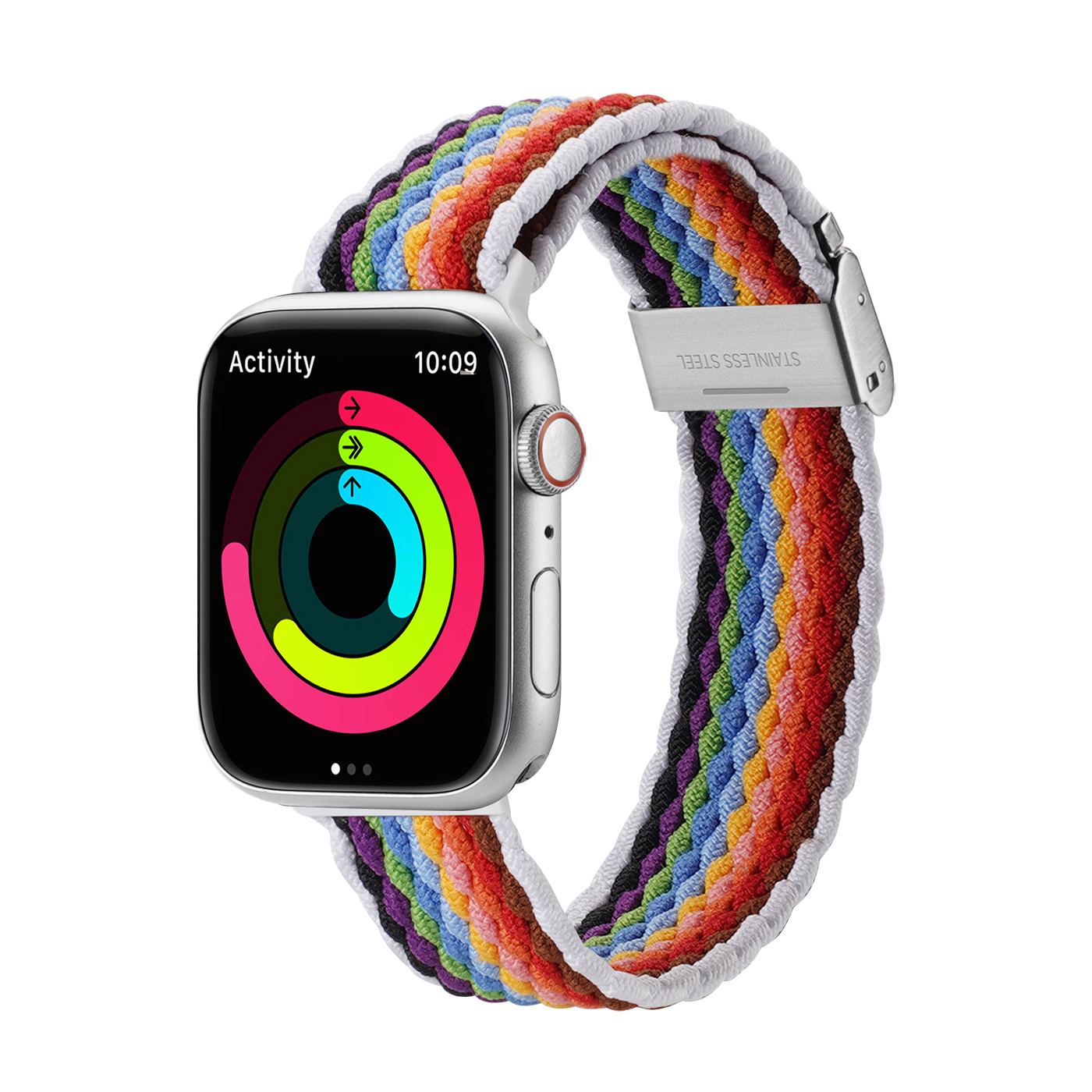 Dux Ducis Strap (Mixture II Version) pasek Apple Watch SE, 8, 7, 6, 5, 4, 3, 2, 1 (41, 40, 38 mm) pleciona opaska bransoleta pale stripes