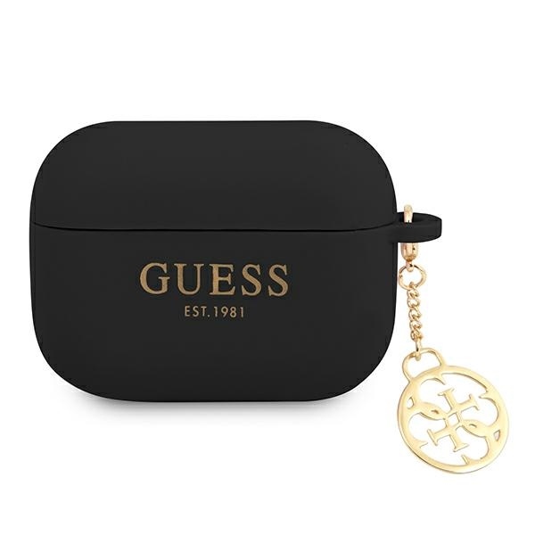 Guess GUAPLSC4EK AirPods Pro cover czarny/black Silicone Charm 4G Collection