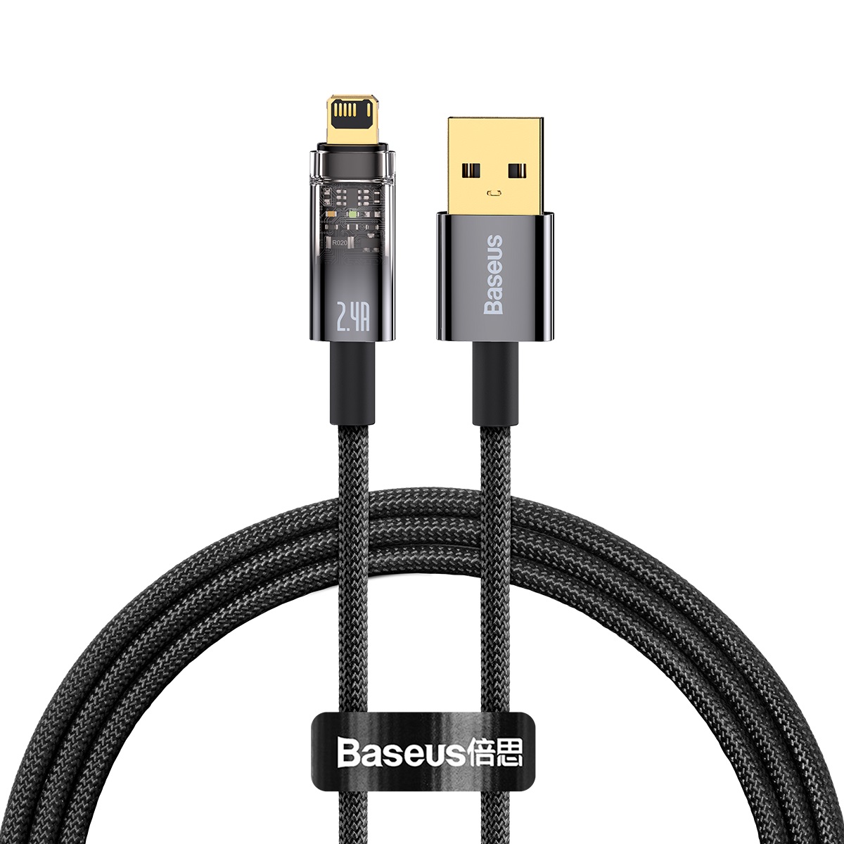 Baseus Explorer Series kabel przewód USB – Lightning 2,4A 1 m czarny (CATS000401)