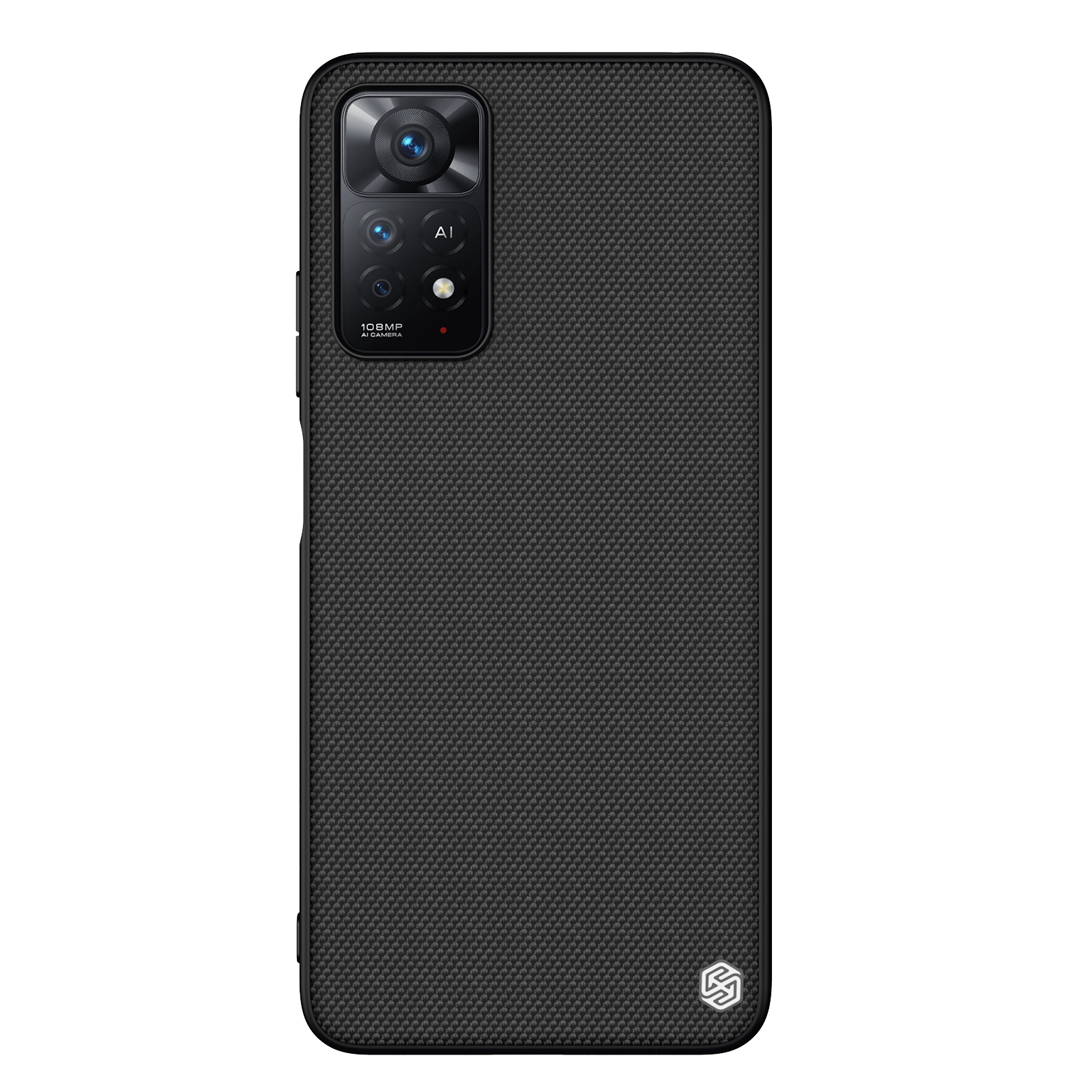 Nillkin Textured Case wytrzymałe wzmocnione etui z żelową ramką i nylonem na tyle Xiaomi Redmi Note 11 Pro / Note 11 Pro 5G / Note 11E Pro czarny