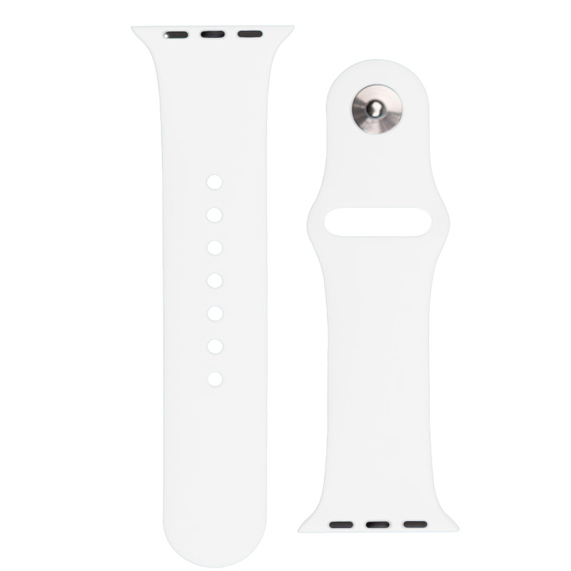 Silicone Strap APS silikonowa opaska do Watch 8 / 7 / 6 / 5 / 4 / 3 / 2 / SE (41 / 40 / 38mm) pasek bransoleta do zegarka biały