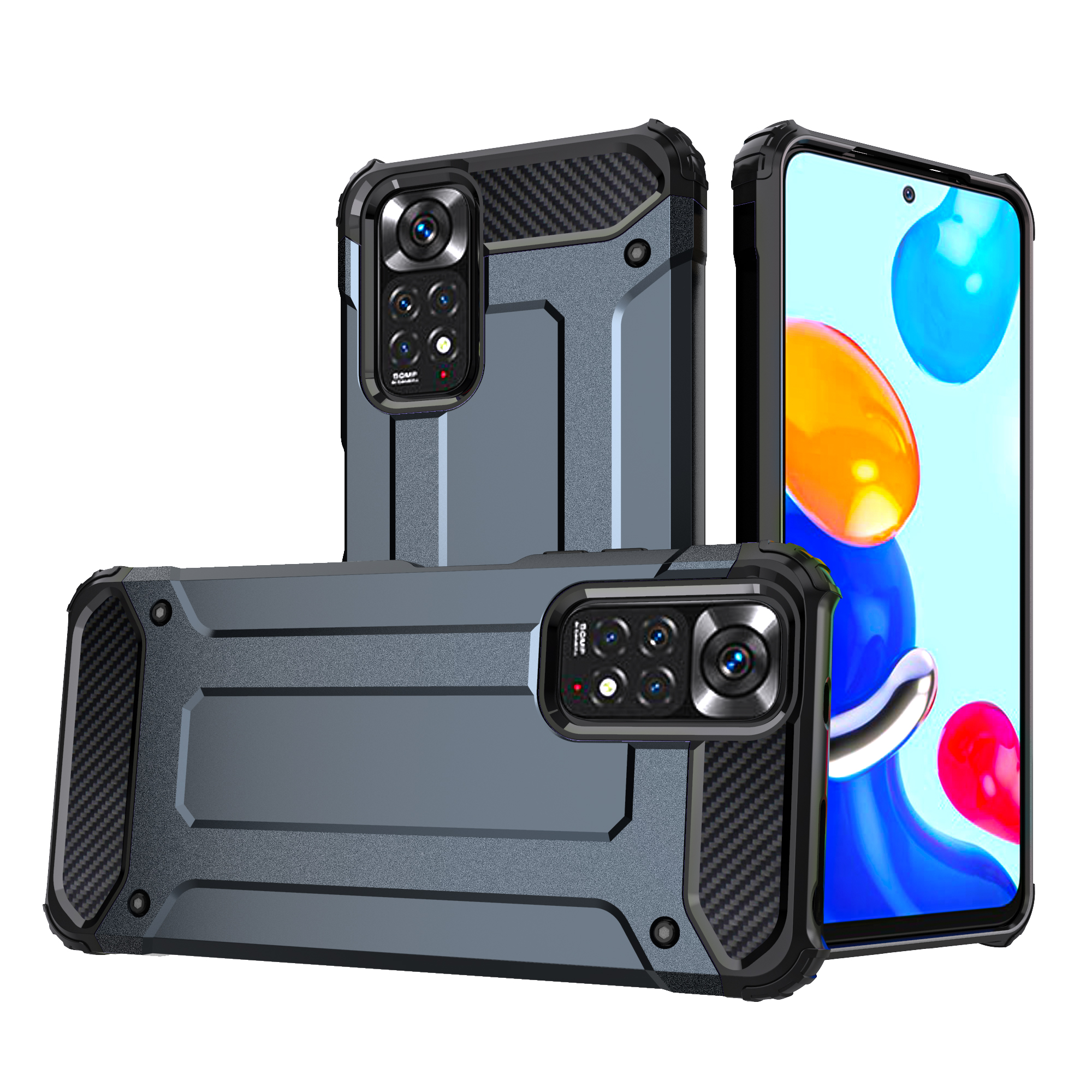 Hybrid Armor pancerne hybrydowe etui pokrowiec Xiaomi Redmi Note 11S / Note 11 niebieski