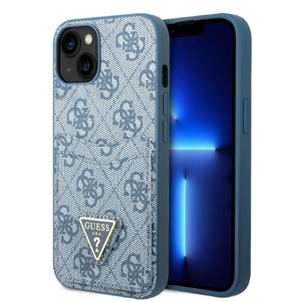Guess GUHCP13SP4TPB iPhone 13 mini 5,4" niebieski/blue hardcase 4G Triangle Logo Cardslot