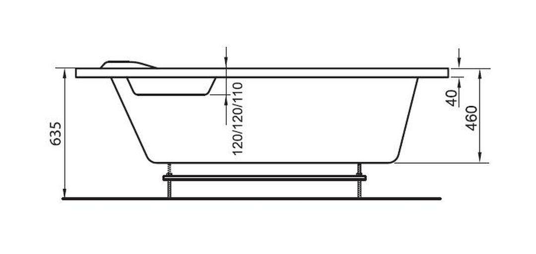 Darmowa Dostawa - Stelaż do wanny Ravak Asymmetric GPX2240107