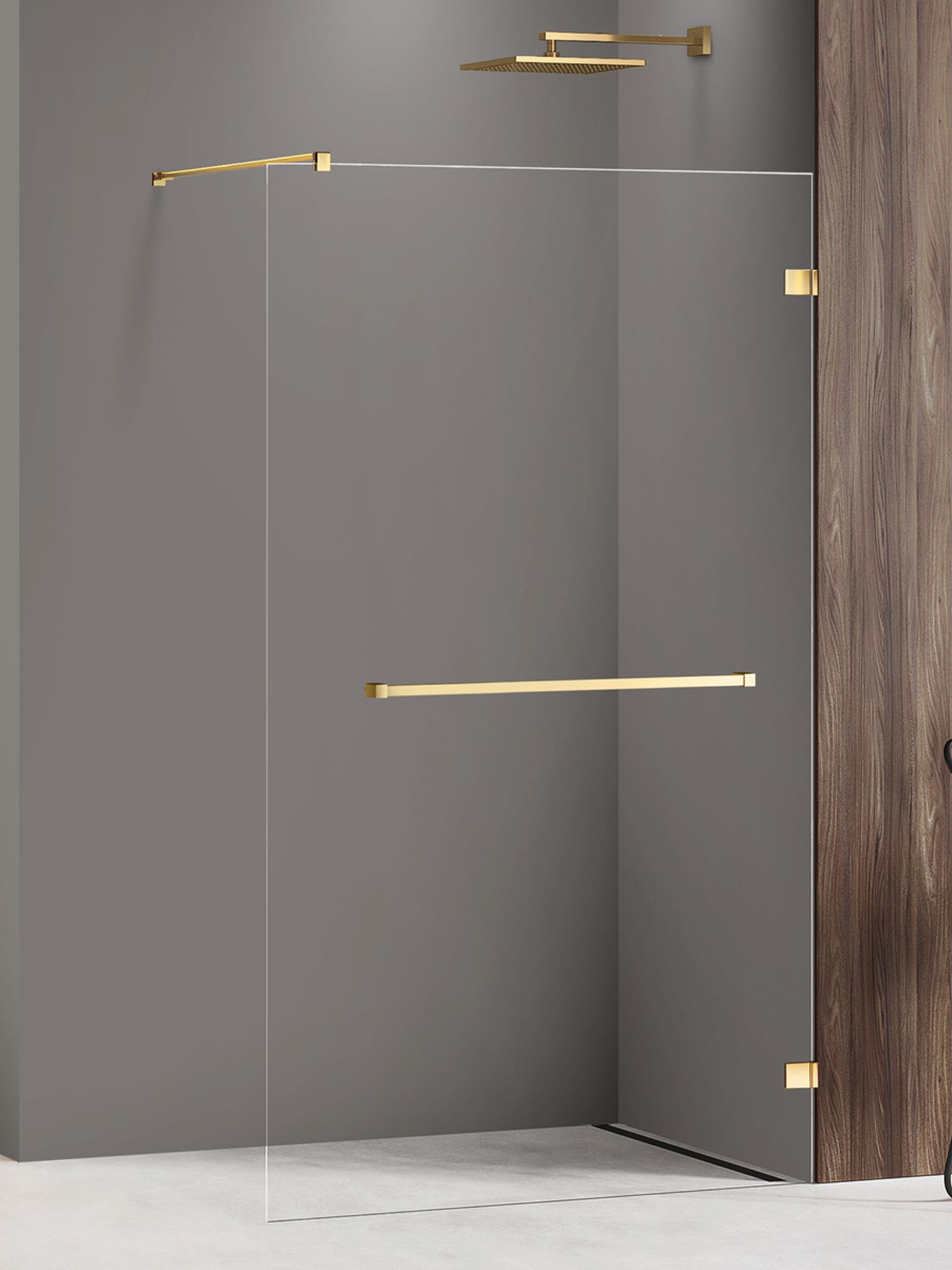 Darmowa Dostawa - Ścianka prysznicowa walk-in 100 cm New Trendy Avexa Gold Shine EXK3227