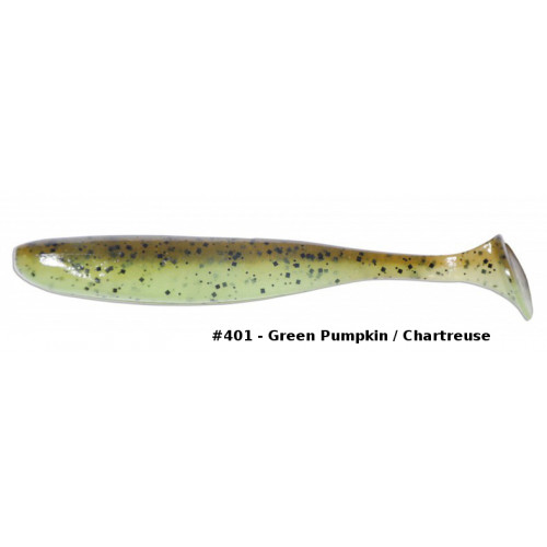 Keitech Guma Easy Shiner 4'' 10cm Green Pumpkin Chart