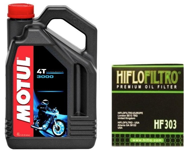 MOTUL 3000 4T 20W50 4L FILTR HIFLO - Petrostar