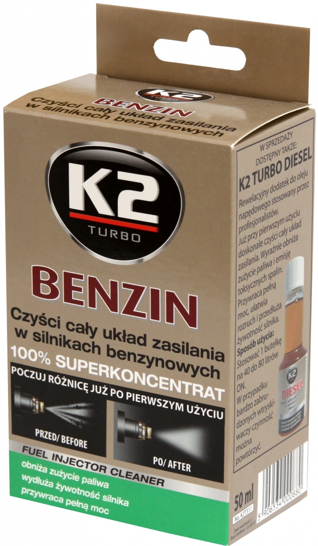 K2 BENZIN 50ML DO WTRYSKIWACZY BENZYNA - Petrostar