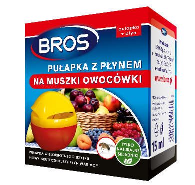 BROS PUŁAPKA Z PŁYNEM NA MUSZKI OWOCÓWKI 15ml - Petrostar