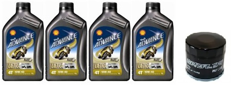 SHELL ADVANCE ULTRA 10W40 4T 4L + FILTR MOTOFILTRO - Petrostar