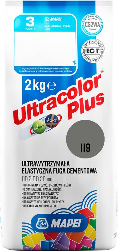 Fuga elastyczna Mapei Ultracolor Plus 119 londyński szary 2 kg