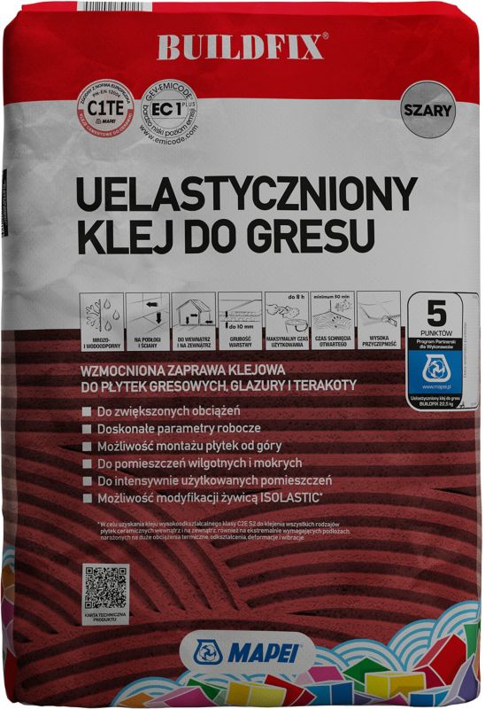 Klej do gresu Buildfix uelastyczniony 22,5 kg