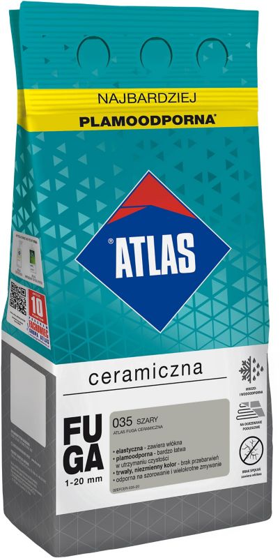 Fuga ceramiczna Atlas 035 szary 5 kg