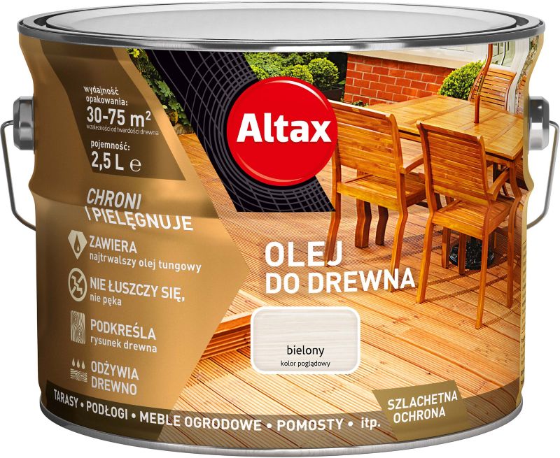 Olej do drewna Altax bielony 2,5 l