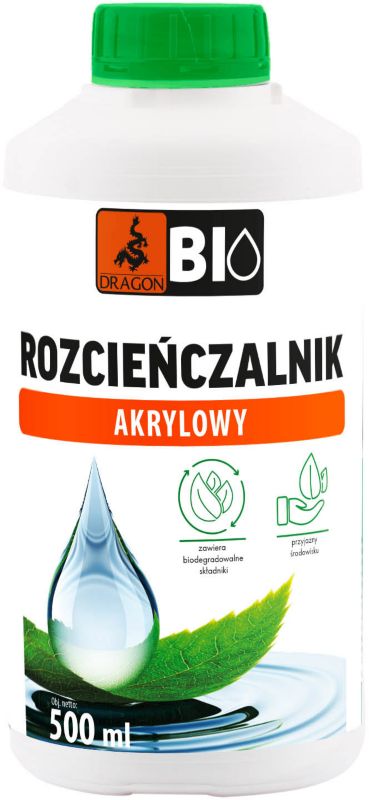 Rozcieńczalnik Dragon bio do wyrobów akrylowych 500 ml