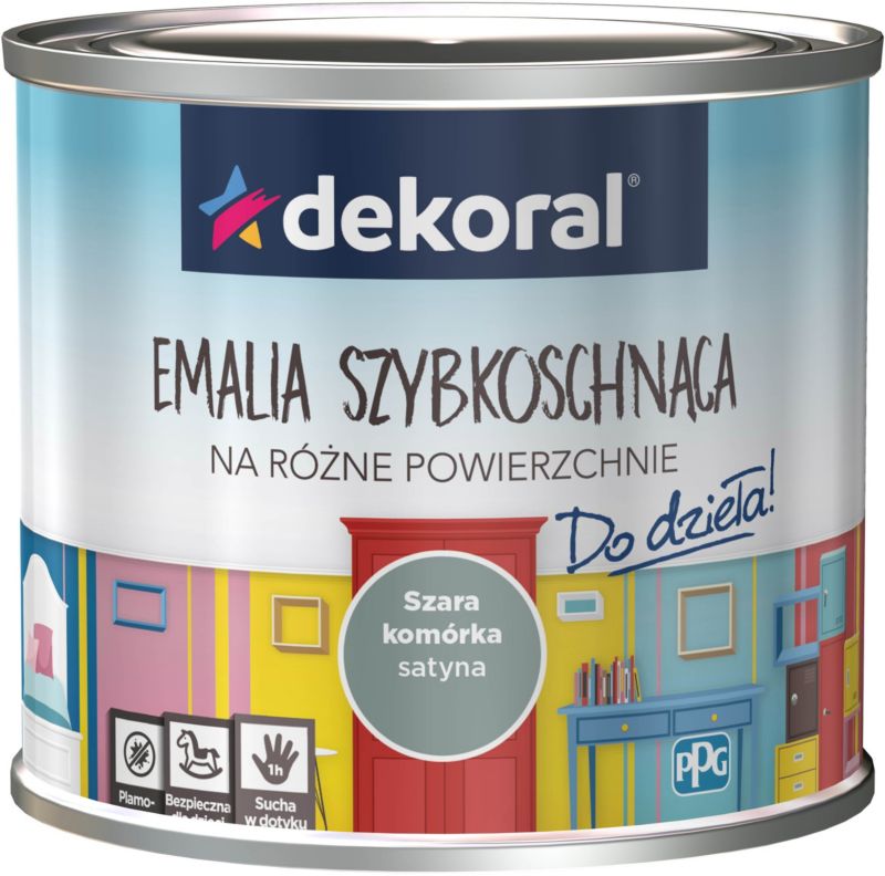 Emalia Do dzieła Dekoral szara komórka 0,5 l