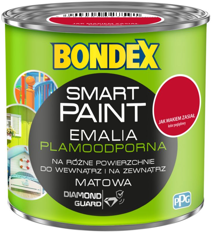 Emalia akrylowa Bondex Smart Paint jak makiem zasiał 0,2 l