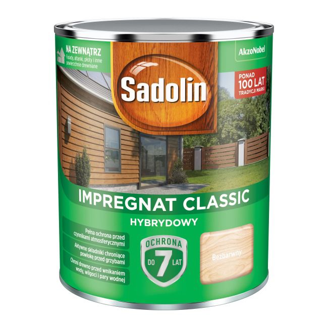 Impregnat do drewna Sadolin Hybrydowy bezbarwny 0,75 l