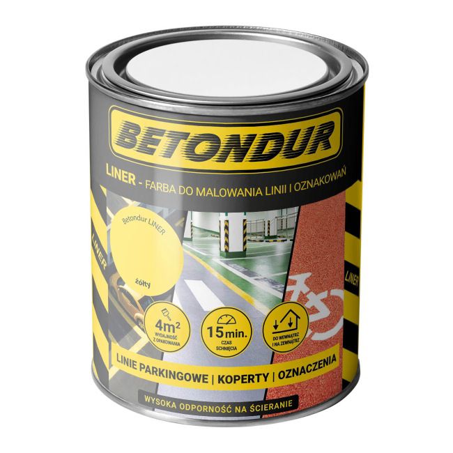 Farba do betonu Betondur Liner żółta 0,75 l