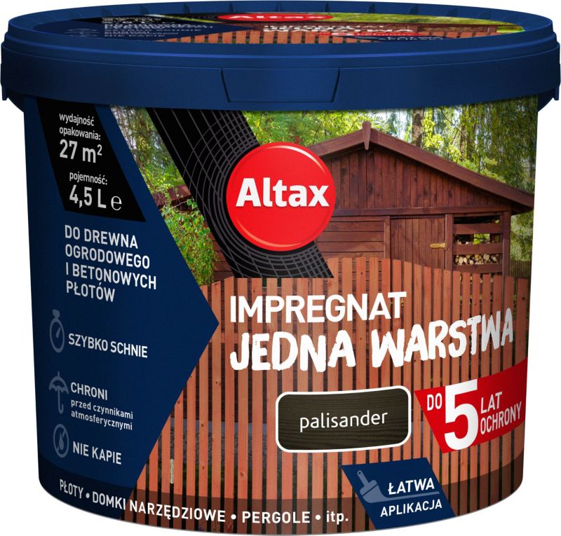 Impregnat Altax Jedna Warstwa palisander 4,5 l