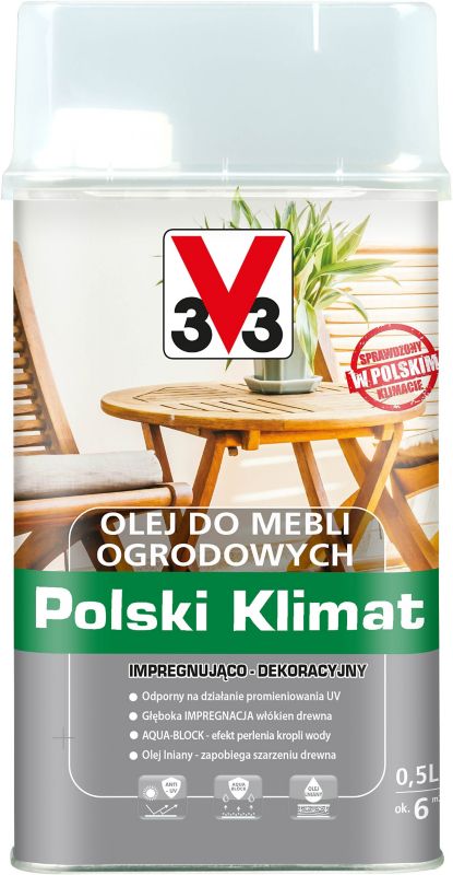 Olej do mebli ogrodowych V33 tek 0,5 l