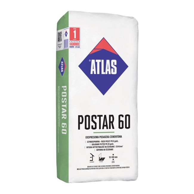 Posadzka cementowa Atlas Postar 60 25 kg