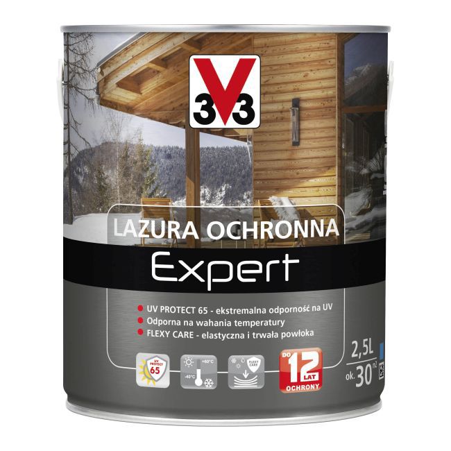 Lazura ochronna V33 Expert biały alpejski 2,5 l