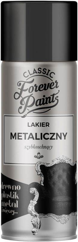 Lakier metaliczny szybkoschnący Forever Paints 400 ml czarny