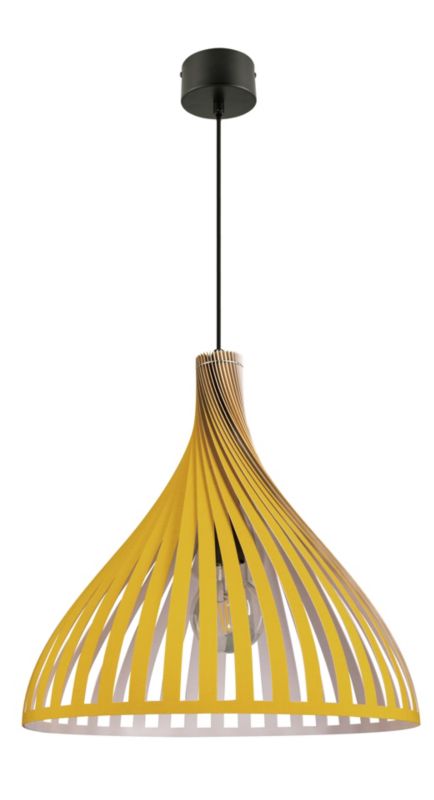 Lampa wisząca GoodHome Crozon 1-punktowa E27 żółta