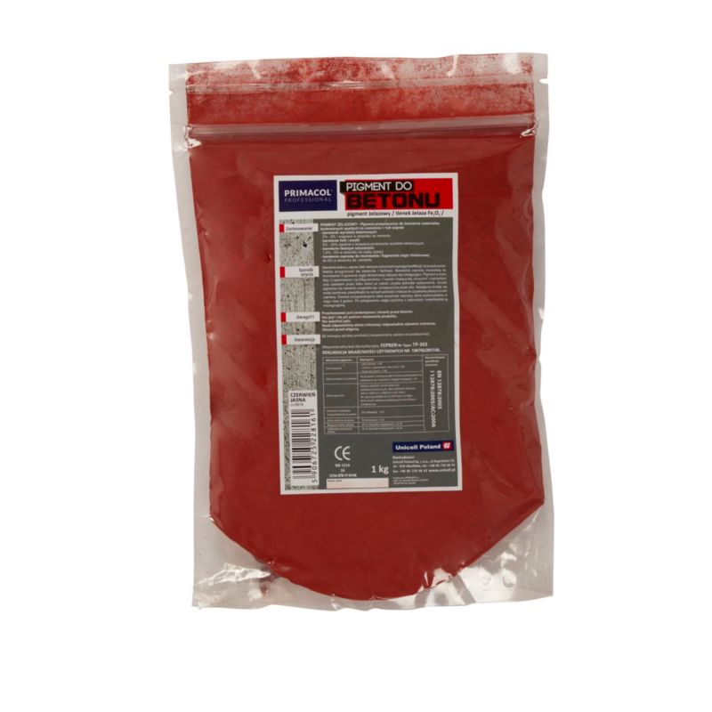 Pigment do betonu Primacol czerwień jasna 1 kg