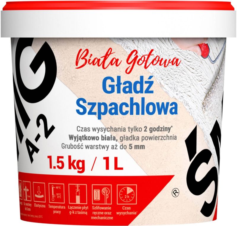 Zaprawa szpachlowa Megaron Śmig A-2 1,5 kg biała