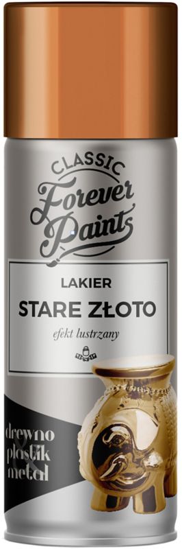 Lakier efekt lustrzany Forever Paints 400 ml stare złoto