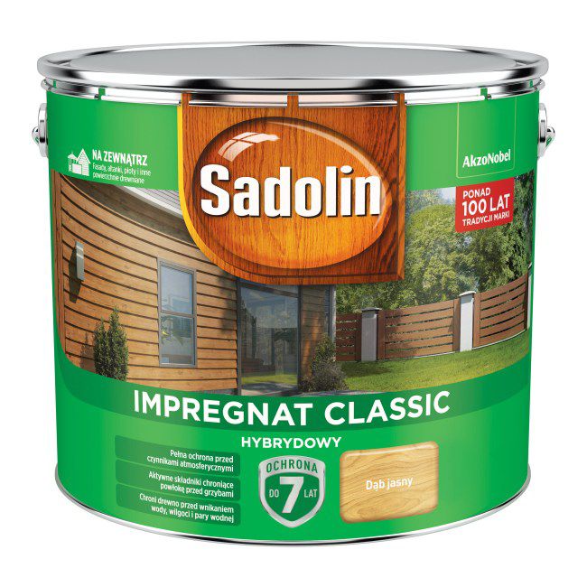 Impregnat do drewna Sadolin Hybrydowy dąb jasny 9 l