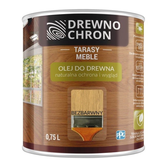 Olej do drewna Drewnochron bezbarwny 0,75 l