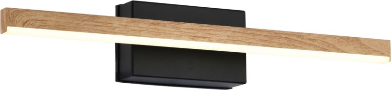 Kinkiet LED Linea 1 x 5 W 400 lm czarny/drewno