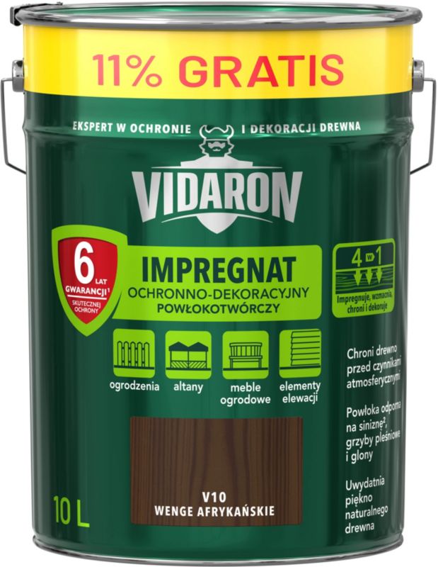 Impregnat do drewna Vidaron wenge afrykańskie 9 l + 11%