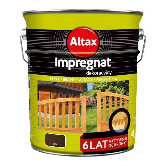 Impregnat do drewna Altax 6 lat brązowy 4,5 l