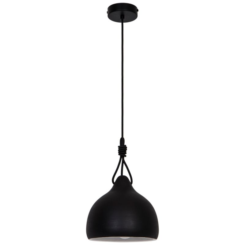 Lampa wisząca GoodHome Aulavik 1-punktowa E27 czarna