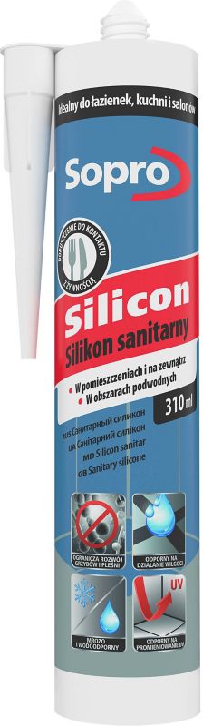 Silikon sanitarny Sopro 310 ml brązowy 52