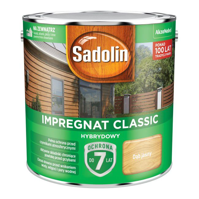 Impregnat do drewna Sadolin Hybrydowy dąb jasny 2,5 l