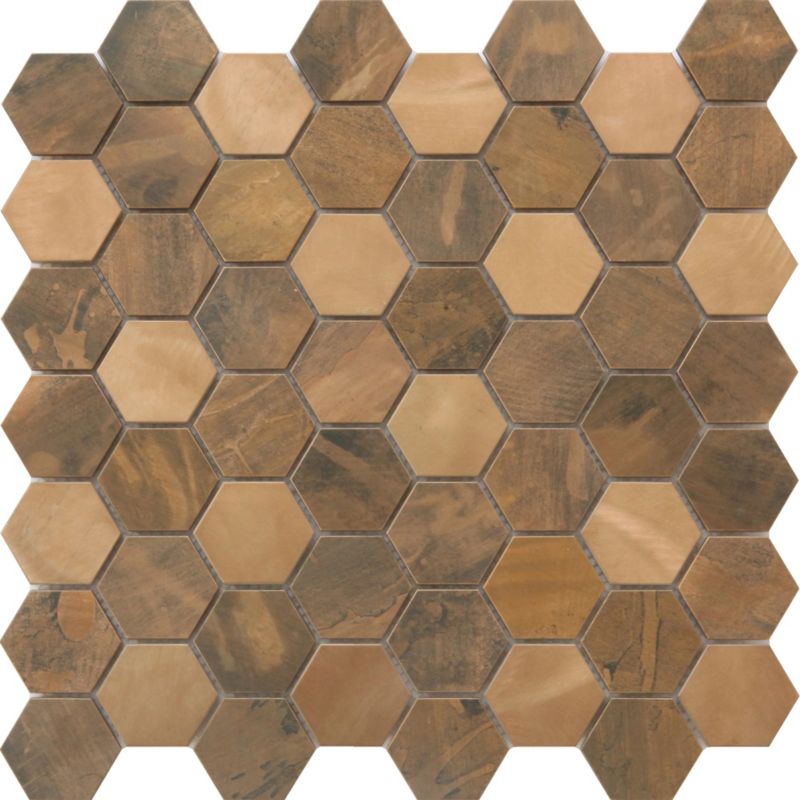 Mozaika Enaide GoodHome 30 x 30 cm hexagon copper