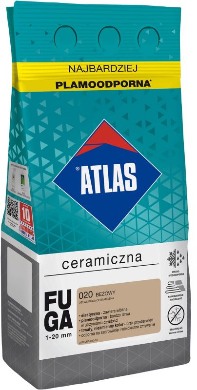 Fuga ceramiczna Atlas 020 beżowy 5 kg