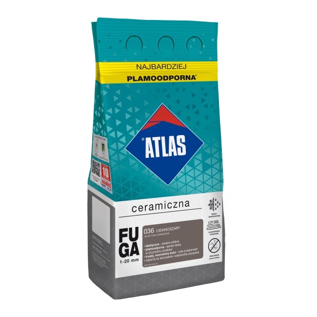 Fuga ceramiczna Atlas 036 ciemnoszary 5 kg