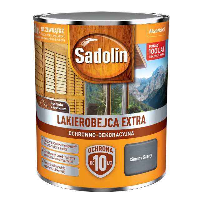 Lakierobejca Sadolin Extra ciemny szary 0,75 l