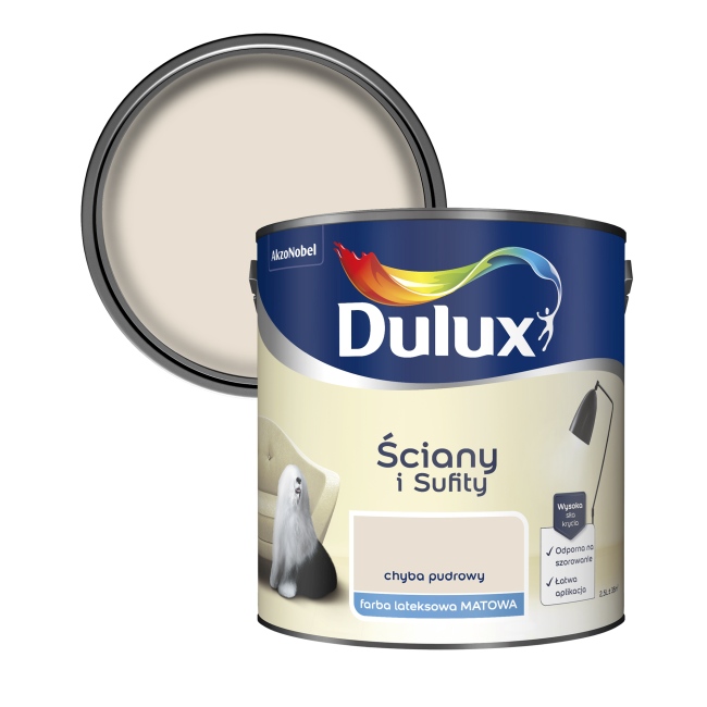 Farba Dulux Ściany i Sufity chyba pudrowy 2,5 l