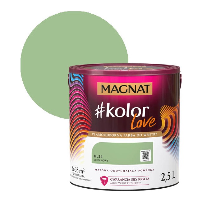 Farba kolorowa Magnat #kolorLove oliwkowy 2,5 l