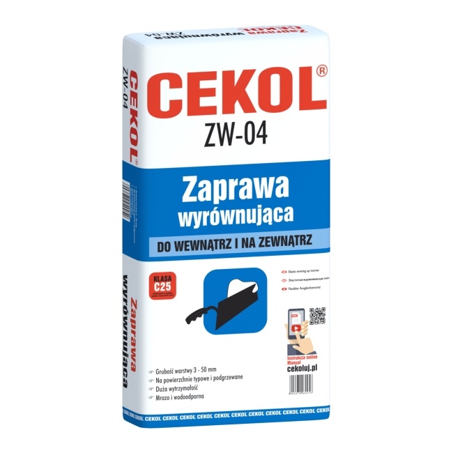 Zaprawa wyrównująca Cekol ZW-04 22 kg