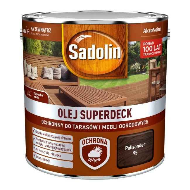 Olej do drewna Sadolin Superdeck palisander 2,5 l