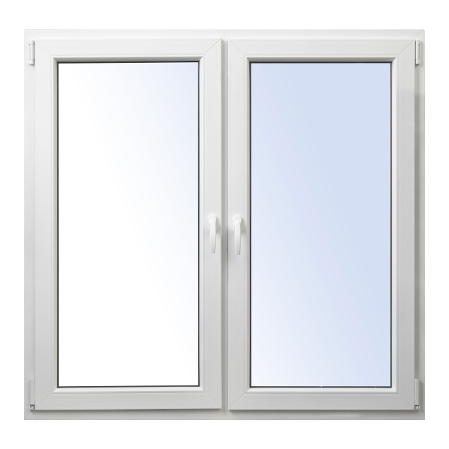 Okno PCV rozwierne + rozwierno-uchylne 1465 x 1435 mm symetryczne